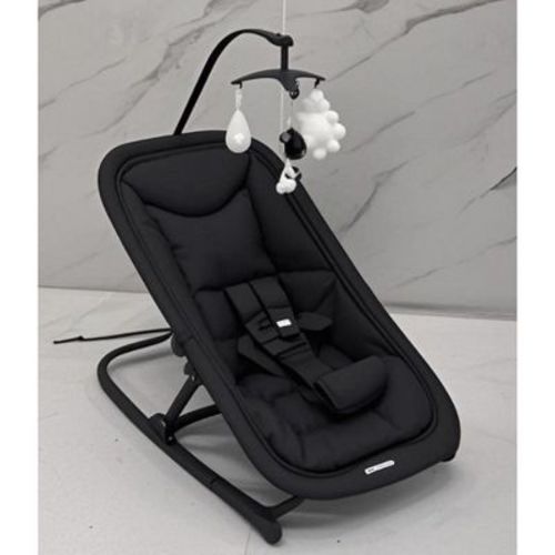 Baby Bouncer & Rocker – 5-Point Safety Harness, Detachable Toy Bar & Padded Lounger for Newborns to Toddlers