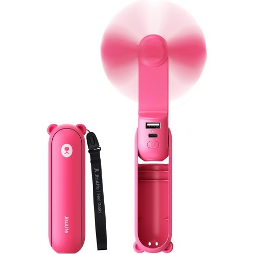JISULIFE 3 IN 1 Portable Fan with Power Bank & Flashlight Featured