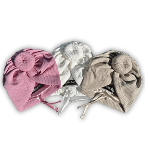 Newborn Satin Lined Adjustable Turban Gift Set – Aarin & Co.