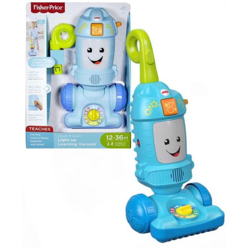 Fisher Price - Laugh, Learn, Grow, Play & "Clean" Light-up Pretend Vacuum Cleaner