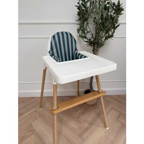 Blueberry Stripe Highchair Cushion Cover - Fits Ikea Antilop