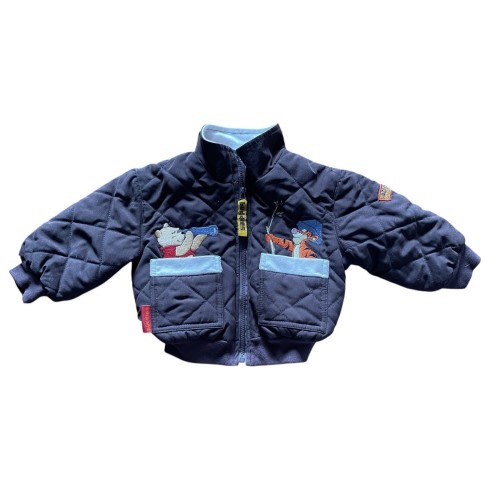 Vtg Disney Winnie the Pooh Tigger Toddler Quilted Brown Zip Up Jacket 12 M