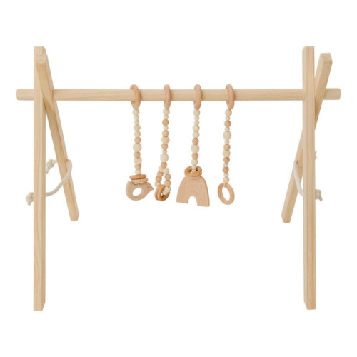 Poppyseed Play Natural Wood Gym With Toys