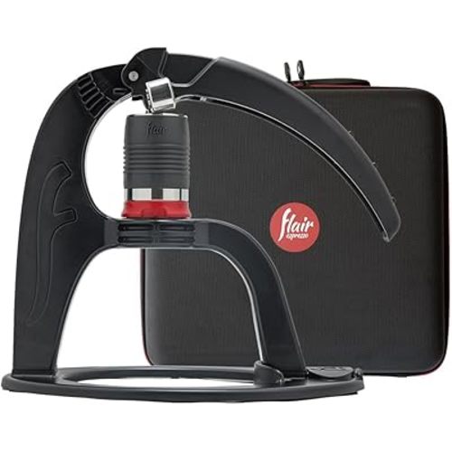 Flair The NEO Flex with Carrying Case: UPDATED Direct Lever Manual Espresso Maker for Beginners and Travel - Pressure Gauge for 9 BAR Brewing Included