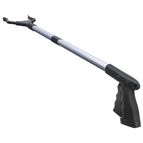 2024 Upgrade PowerGrip T9, Grabber Reacher Tool, Wide Jaw, Foldable, Steel Cable, with 96 Grip Points for Firm Grip, 32" with Magnet (Black, 32 Inch)