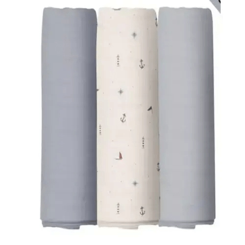 Unisex Cotton Muslin Swaddle Blanket 3 Pack - Baby