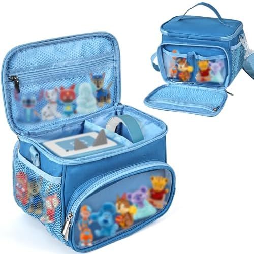 Carrying Case Compatible with Toniebox Starter Set, Carry Bag Compatible with Tonie Figures, Storage Case for Little Tikes Story Dream Machine Starter for Storybook (Purple)