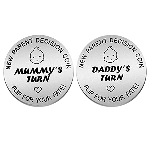 Neatbuddy Decision Making Coin Pregnancy Gifts for First Time Moms, New Dad Gifts, New Moms Gifts for Women, Dad Gifts for New Parents to Be Birthday Gift