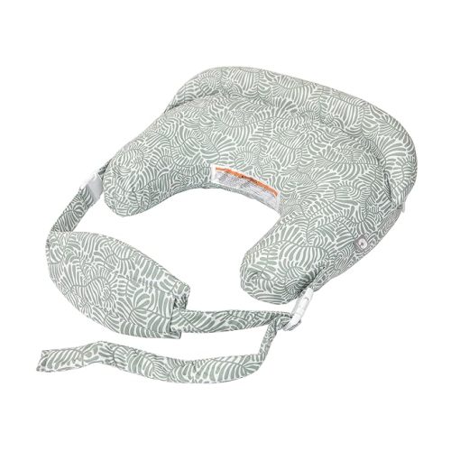 Boppy Complete Nursing Pillow, Breastfeeding & Bottle Feeding Ergonomic 2-in-1 Feeding Pillow with Removable Belt, CloseComfort No-Gap Design, Full-Length Bolster, Washable Cover-Green Sage Vines