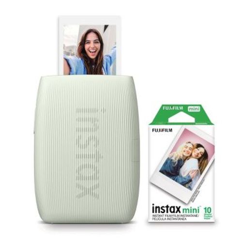 Fujifilm Instax Mini Link 3 Bundle - Green: Bluetooth Printer, USB-C, iOS/Android Compatible