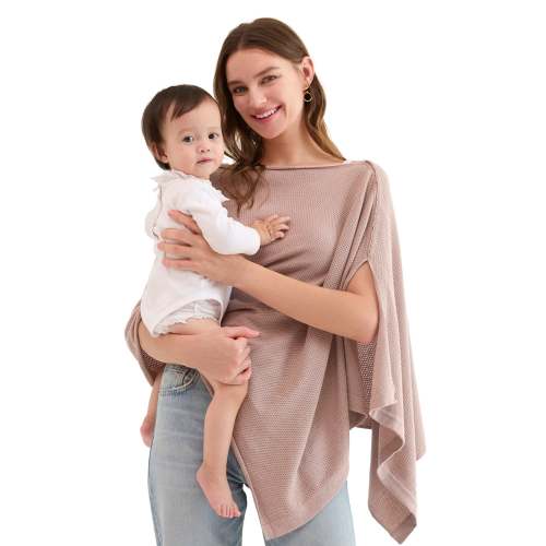 Momcozy Nursing Cover (BROWN) - Soft, Breathable, Privacy Poncho
