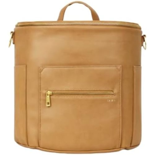 FAWN DESIGN The Original Diaper Bag, Faux Leather Diaper Bag Backpack, Vegan Leather, Large Capacity Baby Bag for Mom
