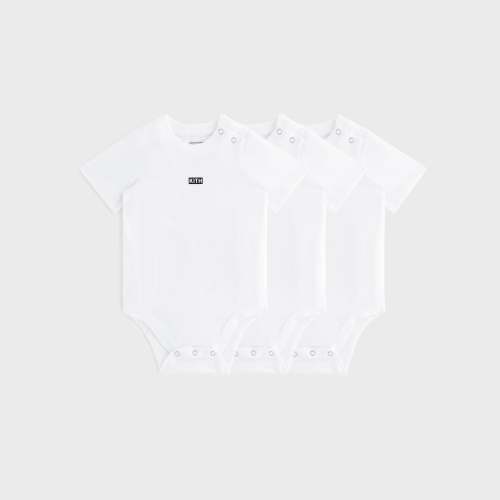 Kith Baby 3-Pack Short Sleeve Bodysuit - White