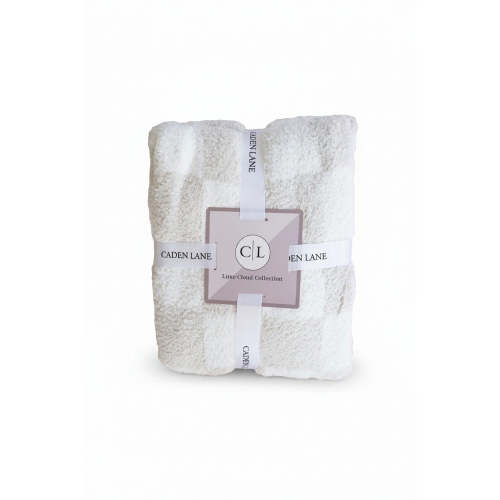 CuddleLane™ Luxe Blankets in Toffee Check | Caden Lane