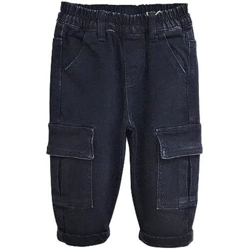 KIDSCOOL SPACE Baby Jeans,Little Toddler Kids Elastic Waist with D-Ring Stretch Cargo Denim Pants