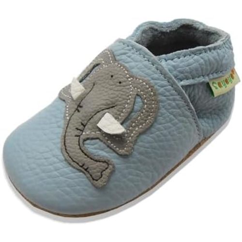 SAYOYO Baby Shoes Soft Leather Sole Infant Toddler Prewalker Shoes