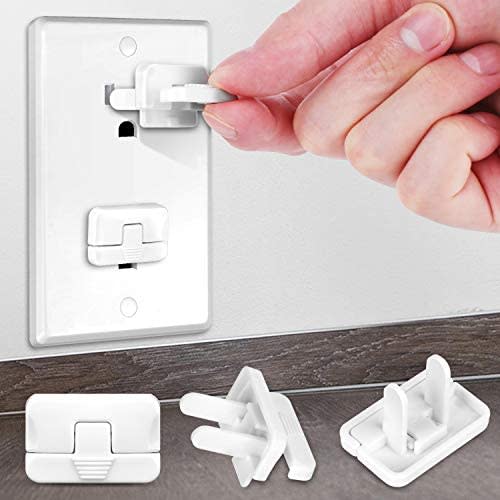 Baby Proofing Outlet Covers with Hidden Pull Handle (40 Pack) Keep Your Kids and Pets Away from Power Hazard Difficult for Children to Remove Safety Durable ABS Plastic Outlet Plug Protector Cap