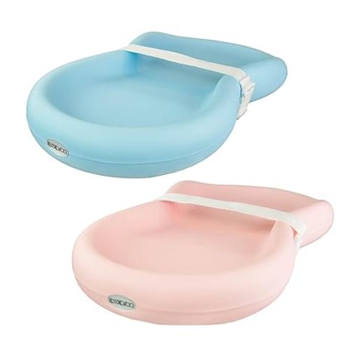 Keekaroo Peanut Changer Baby Blue – The Original Made in USA Easy-to-Clean Changing pad and The only Shell Over Foam, Fully impermeable to Fluid - Limited Edition Color