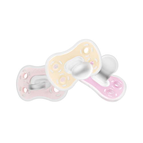Dr. Brown's Advantage One-Piece Silicone Baby Pacifier, Fully Symmetrical Soother, Pink, 0-6m, BPA Free, 3 Pack - Walmart.ca