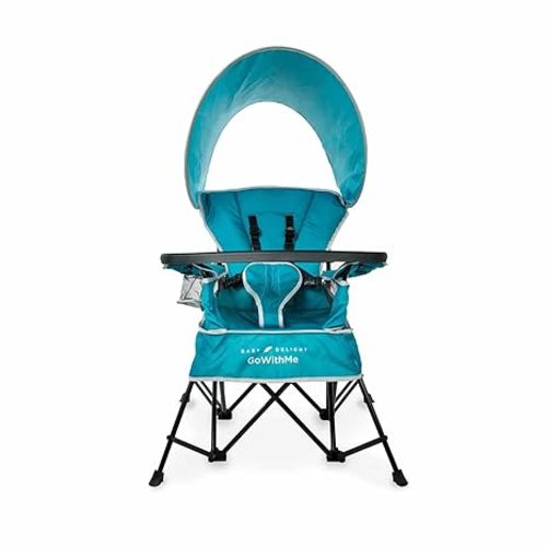 Baby Delight Go with Me Jubilee Deluxe Portable Chair | Indoor and Outdoor | Sun Canopy | Grey