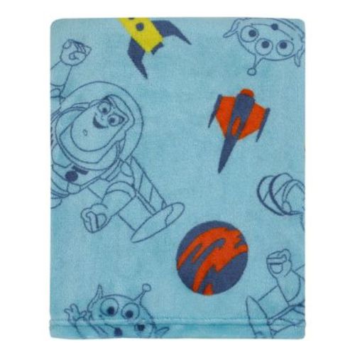 NoJo Disney Toy Story Aqua, Lime and Orange Buzz Lightyear Super Soft Baby Blanket