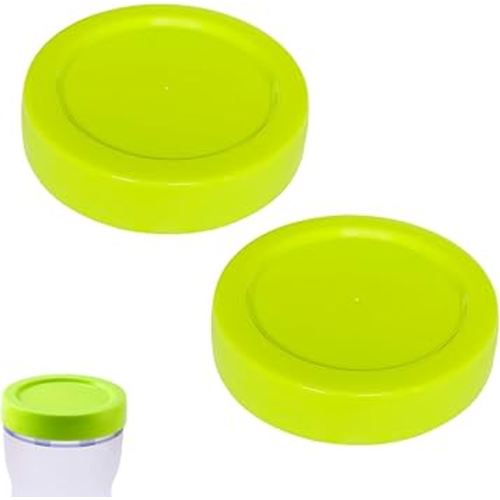 Travel and Storage Baby Bottle Caps Compatible with Comotomo Baby Bottles - 2 Pack - Green