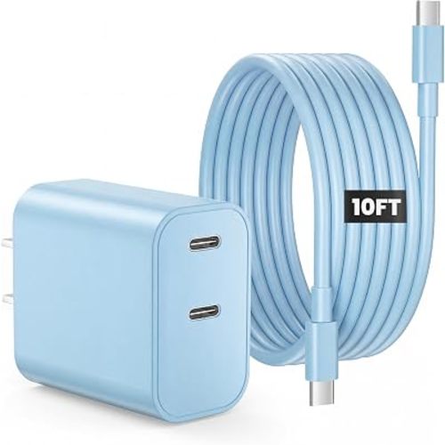 iPhone 17 16 15 Charger Fast Charging, 20W Dual Port USB C Charger Block