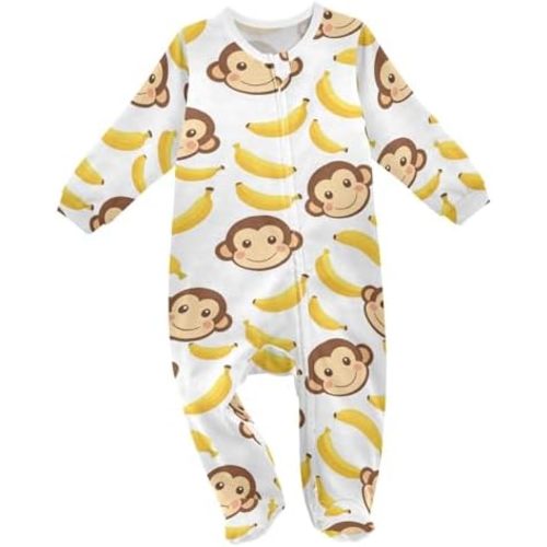 Dussdil Baby One-Piece Footies Newborn Rompers Pajamas Cotton Footed Pjs for Sleep Play Boys Girls