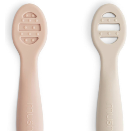 mushie Silicone First Feeding Baby Spoons
