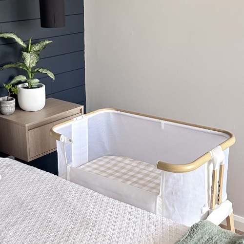 Waterproof Co-Sleeper / Change Pad Sheet | Latte Gingham – Little Human Linens