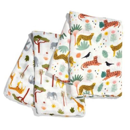 Jungle & Savanna Swaddle 2-Pack, Viscose From Bamboo