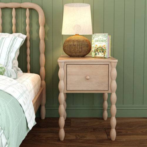 Harriet Bee Jenny Lind 1-Drawer Spindle Nightstand | Wayfair