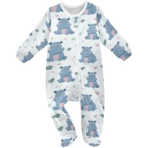 Dussdil Baby One-Piece Footies Newborn Rompers Pajamas Cotton Footed Pjs for Sleep Play Boys Girls