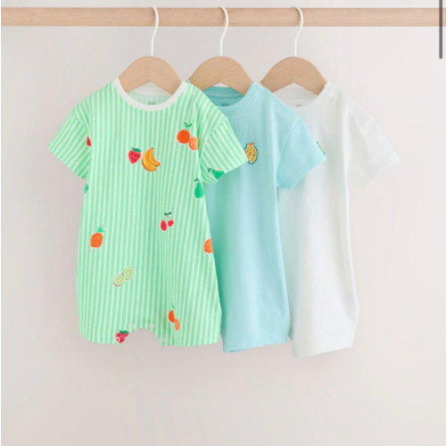 Buy Blue Fruit Print Jersey Baby Rompers 3 Pack from Next USA