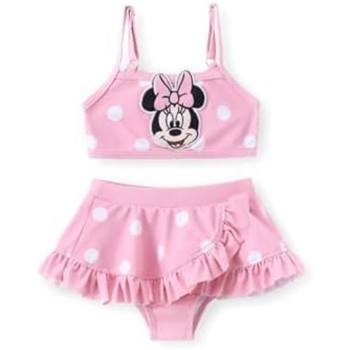 Disney Princess Moana Ariel Mickey and Friends Toddler Girls 2 Piece Tankini Bathing Suits Summer Rash Guard Swimwear