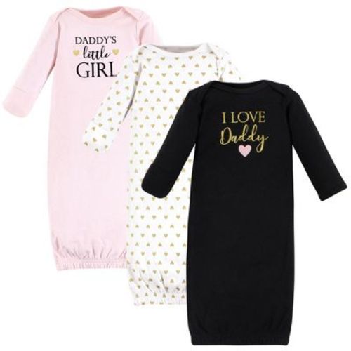 Hudson Baby Infant Girl Cotton Gowns, Girl Daddy