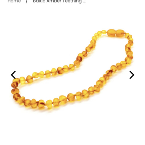 Baltic Amber Teething Necklace Raw Honey Newborn Baby 10.5 to 11 inch
