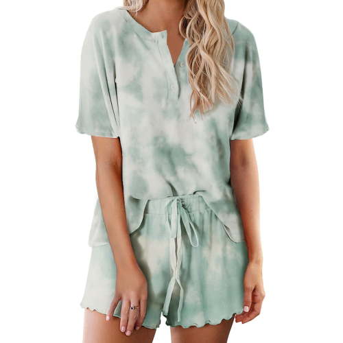 Avidlove Pajama Sets for Women 2 Piece Tie Dye Loungewear Set Cotton Tops & Shorts Ladies Pj Sets Sleepwear Matching Lounge Sets