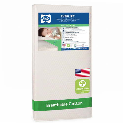 Sealy EverLite 2-Stage GREENGUARD GOLD Baby Crib Mattress and Toddler Mattress