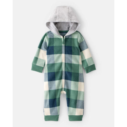 Baby Boy Plaid Print Long-Sleeve Jumpsuit - Plaid - Carter's | Carter's