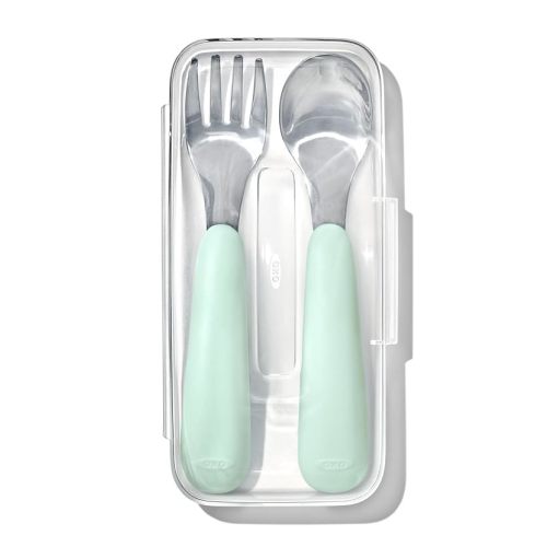 OXO Tot On-The-Go Fork and Spoon Set - Opal