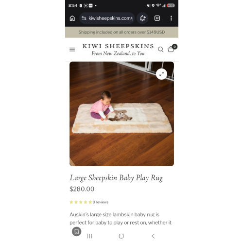 Large Sheepskin Baby Play Rug – Kiwi Sheepskins