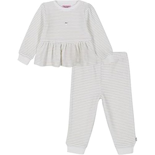 Juicy Couture Baby Girls' 2-piece Velour Set, Crewneck With Joggers
