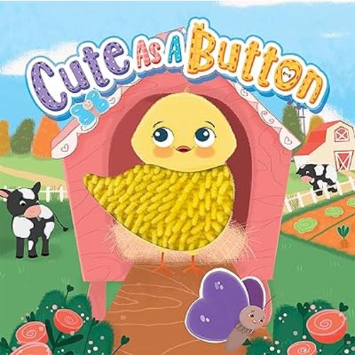 Little Hippo Books Cute as a Button | Children's Sensory Touch and Feel Books | Touch and Feel Farm Books for Toddlers & Baby | Best Kid's Touch and ... Sensory Board Books for Baby & Toddler Time)