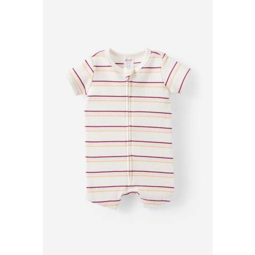 Growie Short Sleeve Zip All In One Romper