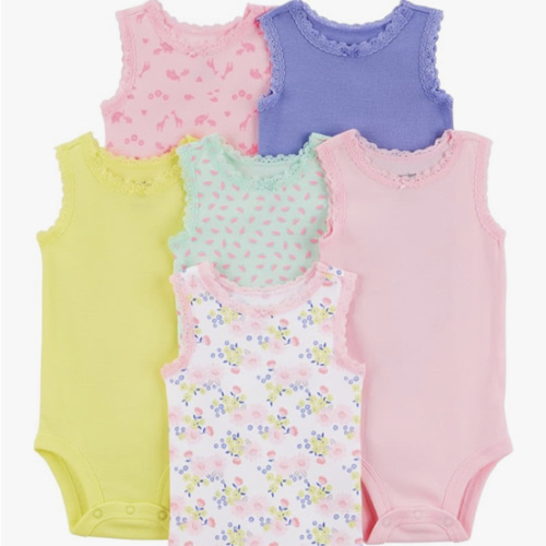 Simple Joys by Carter's Baby Girls' 6-Pack Sleeveless Bodysuit