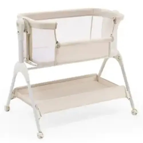 HARPPA 3-in-1 Cuddly Rocking Bassinet, Bedside Crib Sleeper for Baby with Breathable Mesh, 5 Adjustable Heights, Large Storage & Water-Resist Pad, Safe Sleep Bed, Baby Items, Newborn Baby,back to school - TikTok Shop