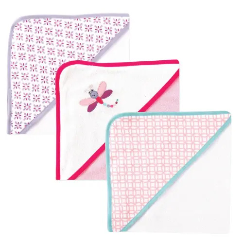 Luvable Friends Cotton Terry Hooded Towels, Dragonfly
