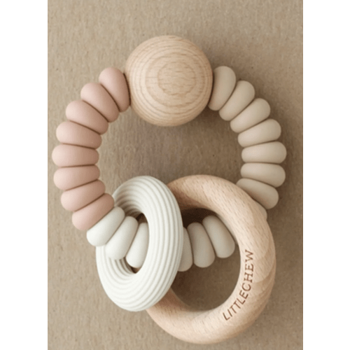 Dany Rattle Teether - coral