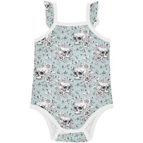 Baby Girl Bodysuit Ruffle Sleeveless Jumpsuit Cotton Summer Clothes Outfit